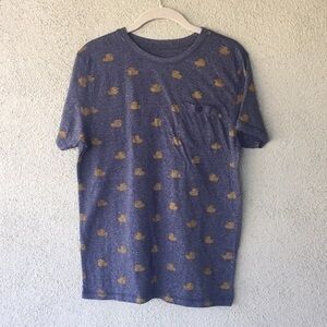 Creative Destruction blue with yellow rubber duckie short sleeve t shirt in Sz S